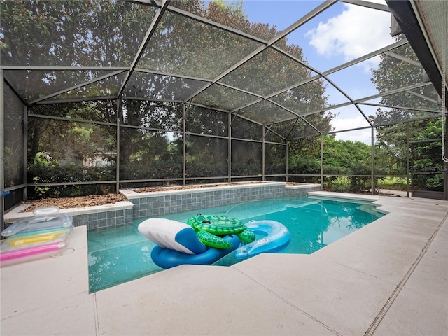 outdoor pool featuring a patio area