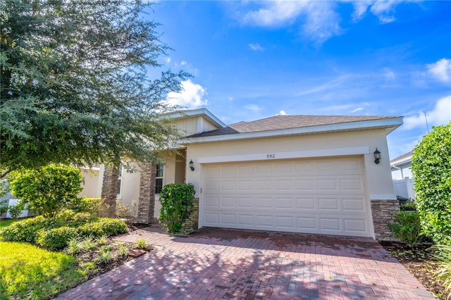 view of front of home featuring a garage