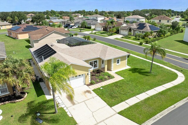 drone / aerial view featuring a residential view