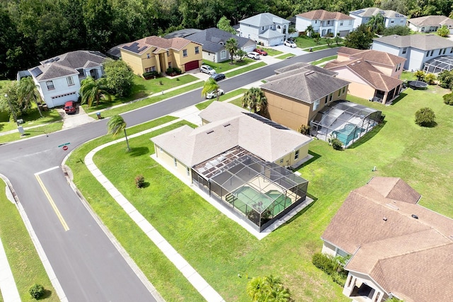 bird's eye view with a residential view