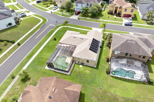 aerial view featuring a residential view