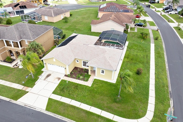 aerial view featuring a residential view