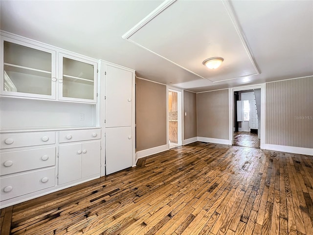 interior space featuring wood-type flooring