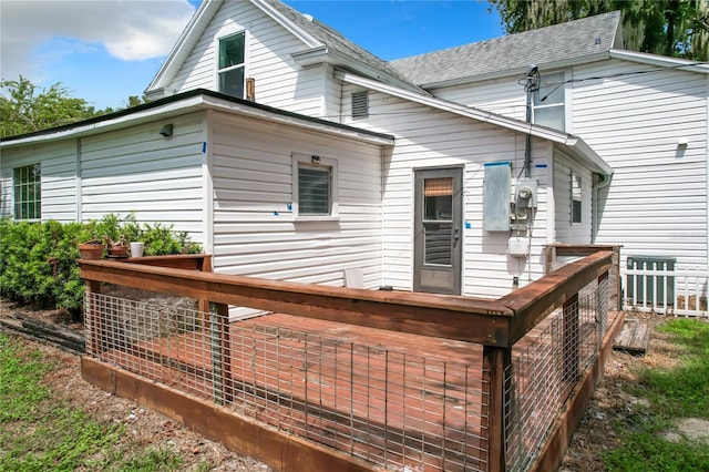 exterior space with a wooden deck