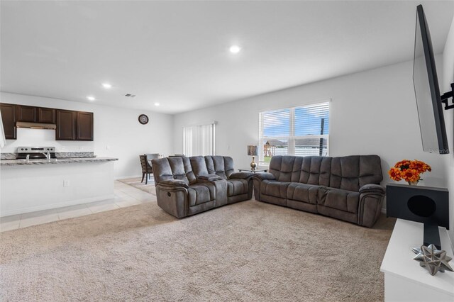 view of carpeted living room