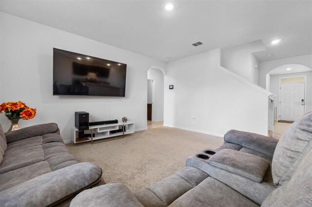 view of carpeted living room