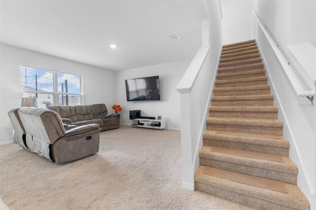 view of carpeted living room