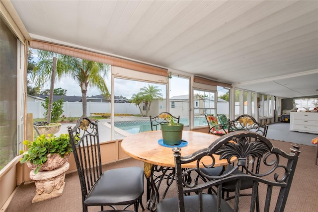 sunroom / solarium with a wealth of natural light