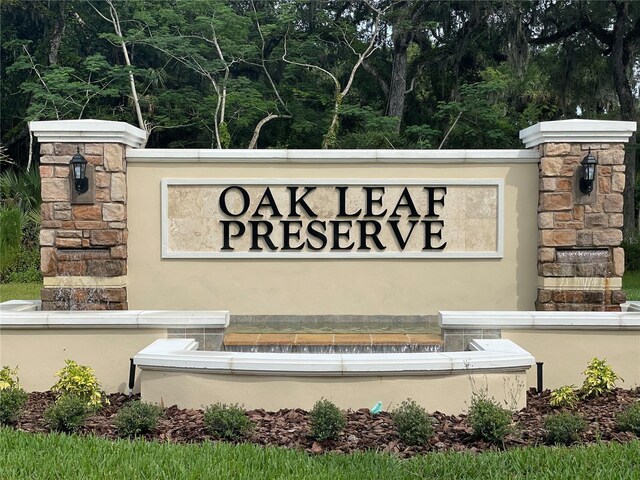 view of community sign