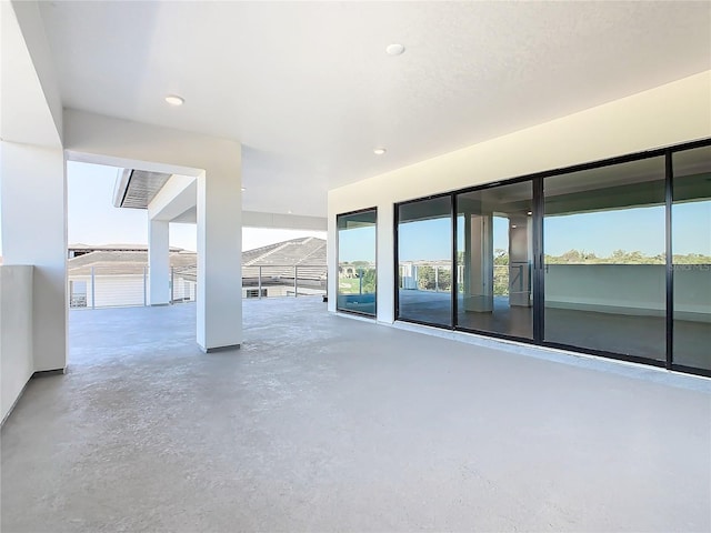 empty room with concrete floors