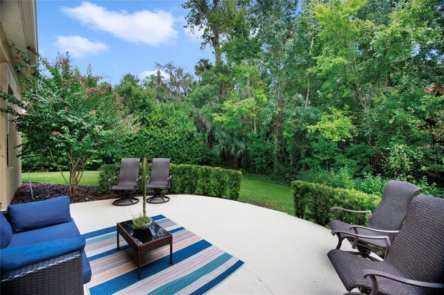 view of patio with an outdoor hangout area