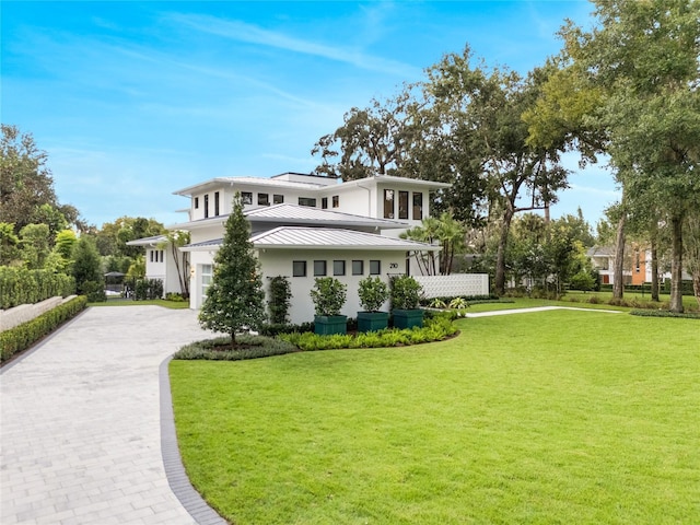 exterior space with a front yard