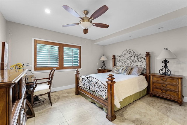 bedroom with ceiling fan