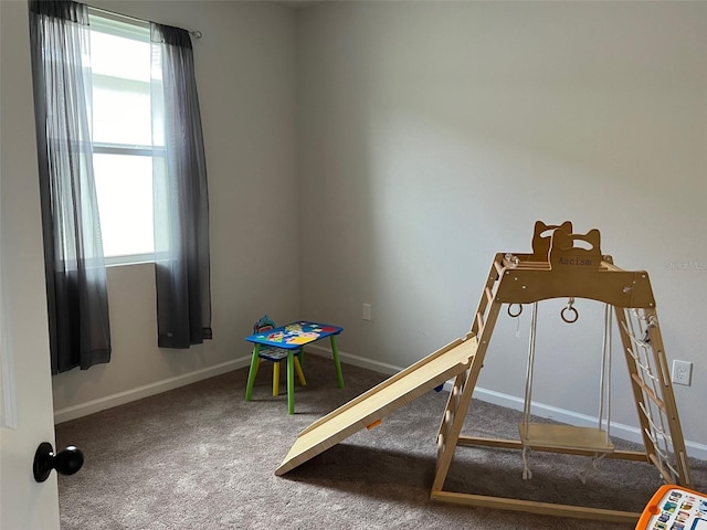 playroom with carpet and a healthy amount of sunlight