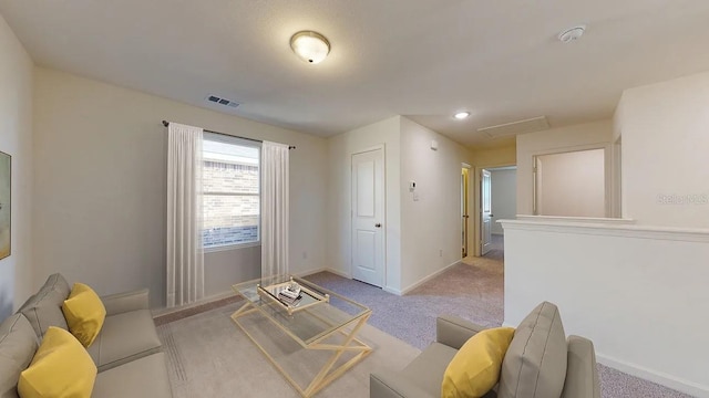 view of carpeted living room