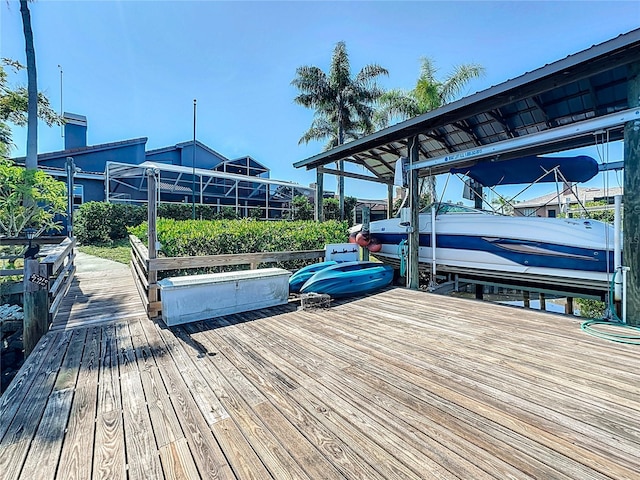 view of dock