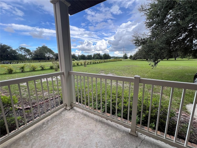 balcony with a rural view