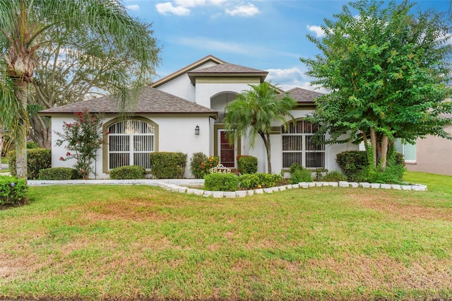 view of front of house with a front yard