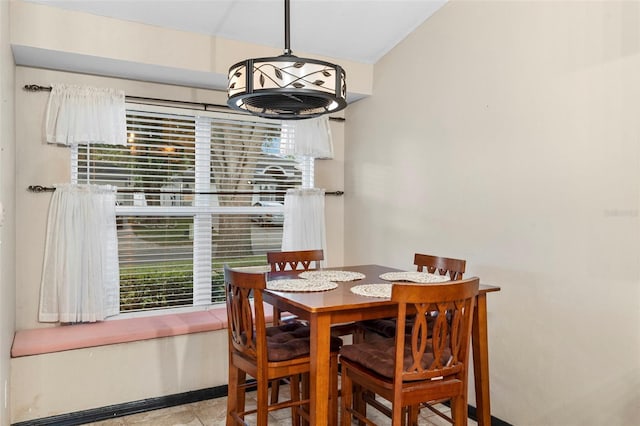 view of tiled dining room