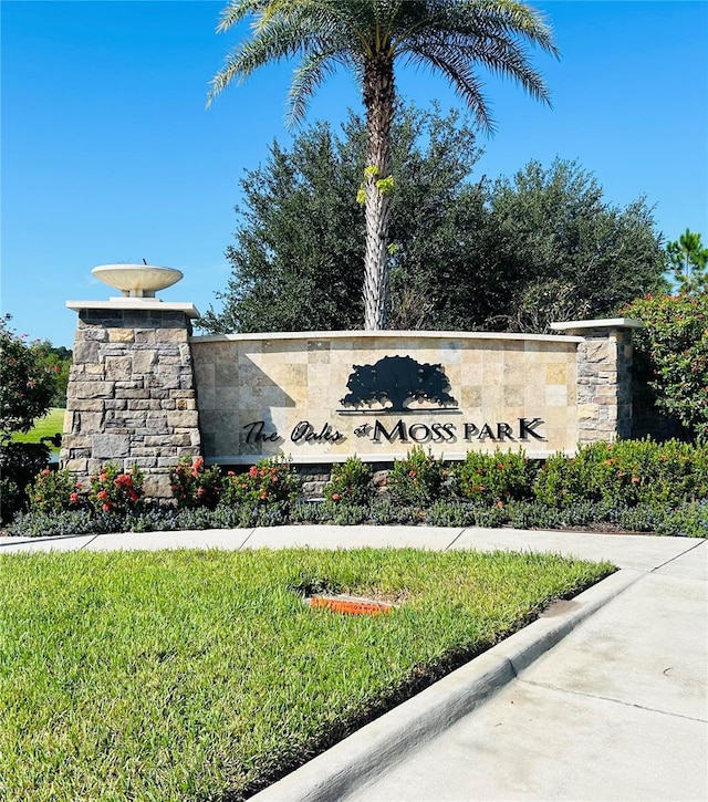 view of community sign