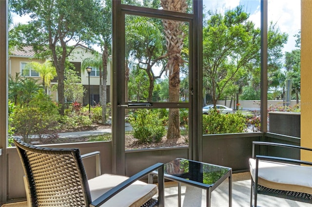 view of sunroom