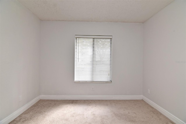 spare room with carpet flooring and a textured ceiling