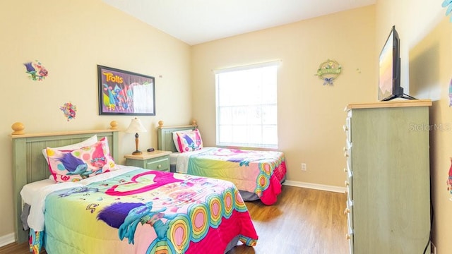 bedroom featuring wood-type flooring