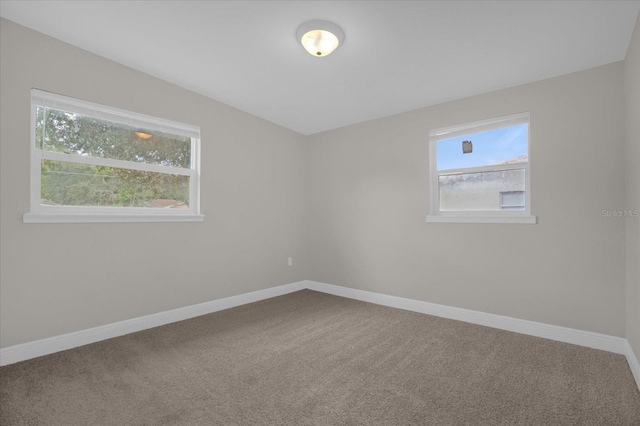 unfurnished room featuring carpet flooring