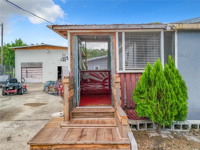 view of doorway to property