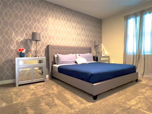 bedroom with carpet flooring