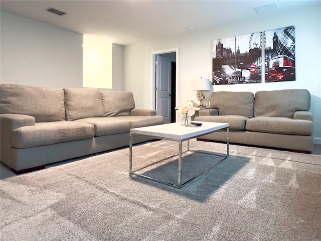 view of carpeted living room