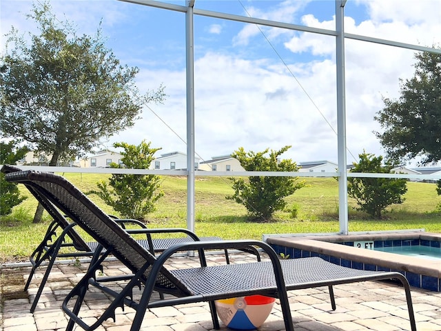 view of sunroom