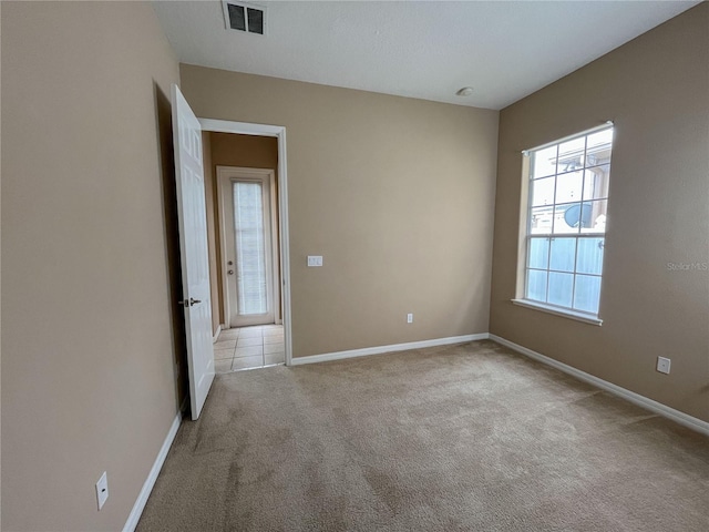 view of carpeted empty room