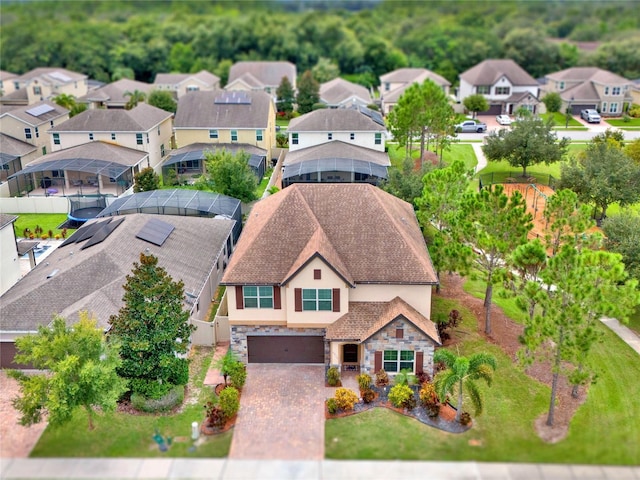 aerial view featuring a residential view