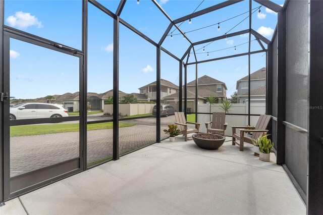 view of sunroom