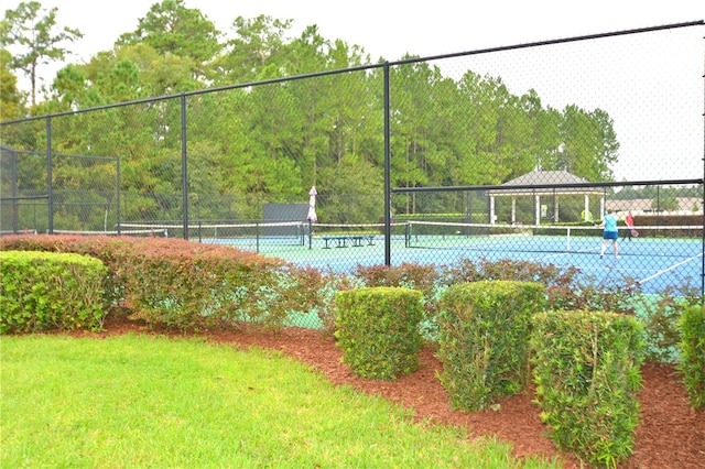 exterior space featuring a gazebo