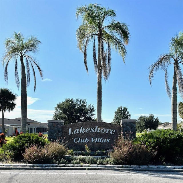 view of community sign