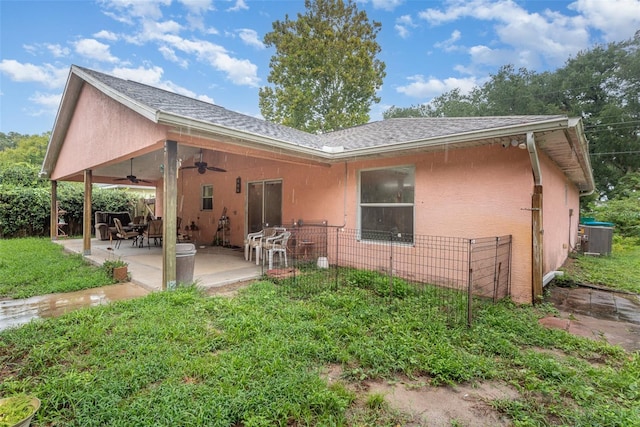 715 Unabelle Ave, Daytona Beach, FL 32117 - rear view of property featuring a patio area and ceiling fan