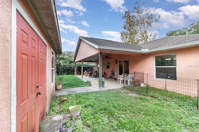 715 Unabelle Ave, Daytona Beach, FL 32117 - view of yard with a patio area and ceiling fan