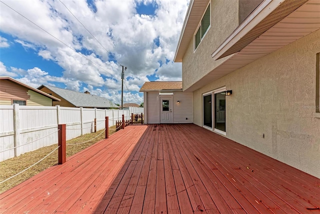 view of wooden terrace