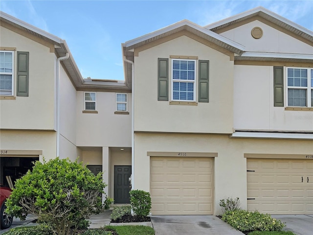 view of property with a garage