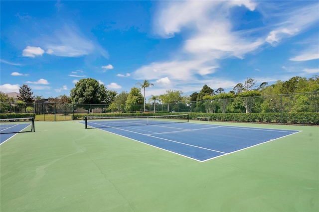 view of tennis court