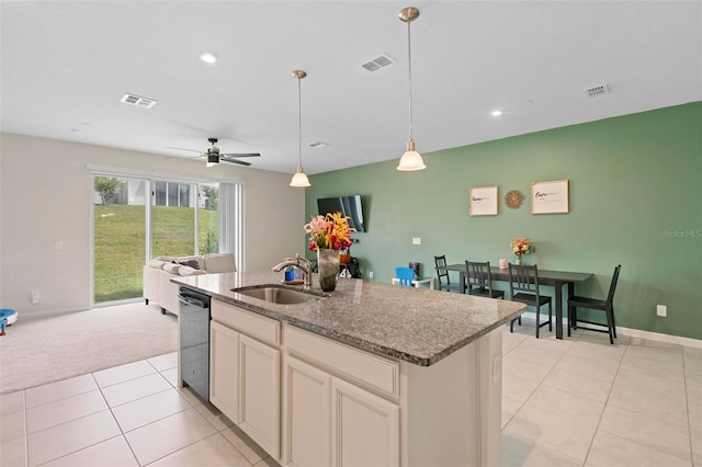 1820 Holden Ridge Ln, Clermont, FL 34715 - kitchen featuring a sink, visible vents, and open floor plan
