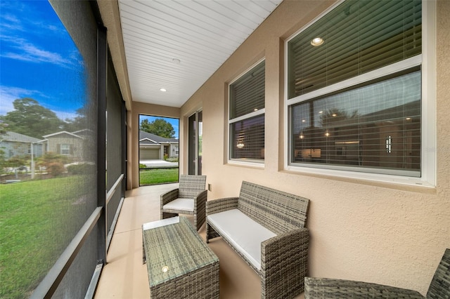 view of sunroom