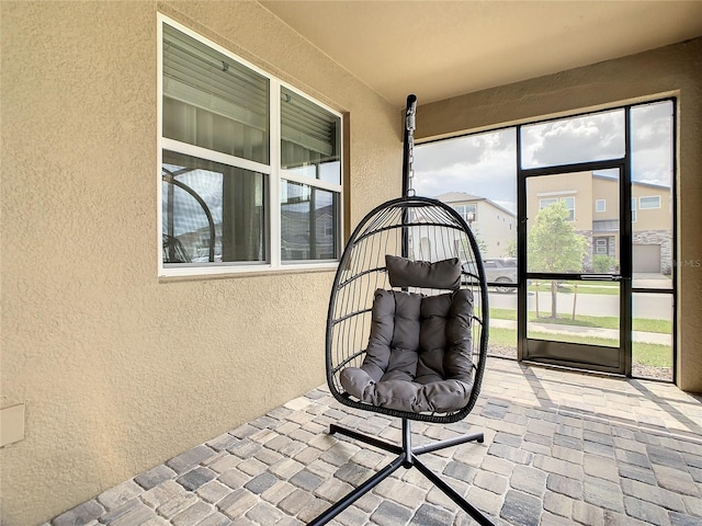 view of sunroom