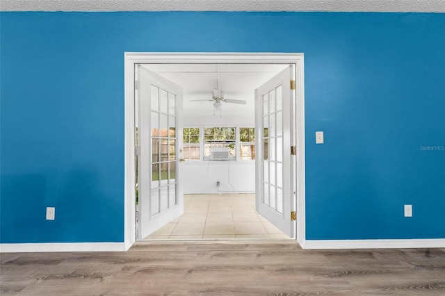 108 Clear Lake Cir, Sanford, FL 32773 - interior space featuring a ceiling fan, baseboards, and wood finished floors