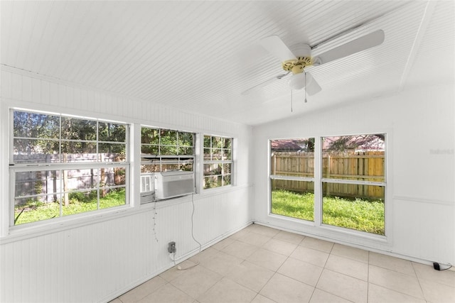 108 Clear Lake Cir, Sanford, FL 32773 - unfurnished sunroom with cooling unit, a healthy amount of sunlight, and ceiling fan
