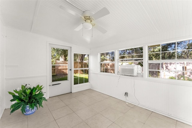 108 Clear Lake Cir, Sanford, FL 32773 - unfurnished sunroom featuring ceiling fan and cooling unit