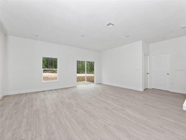 empty room featuring light hardwood / wood-style flooring