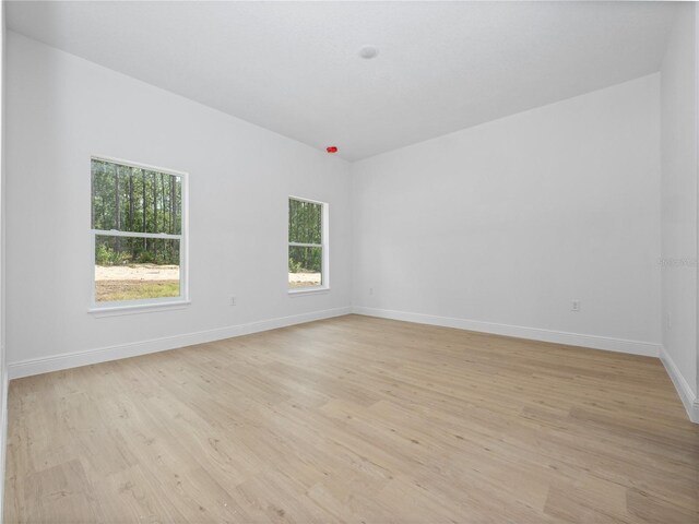 empty room featuring light hardwood / wood-style floors